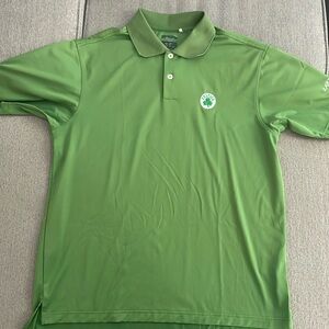 Lake of Isles Boston Celtics Logo Adidas Golf Polo
